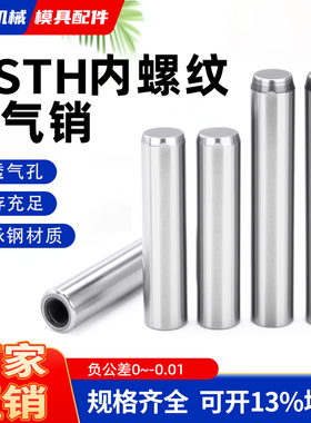 精密透气销负公差内螺纹圆柱销MSTH合销 模具销钉MSTG定位销16/20