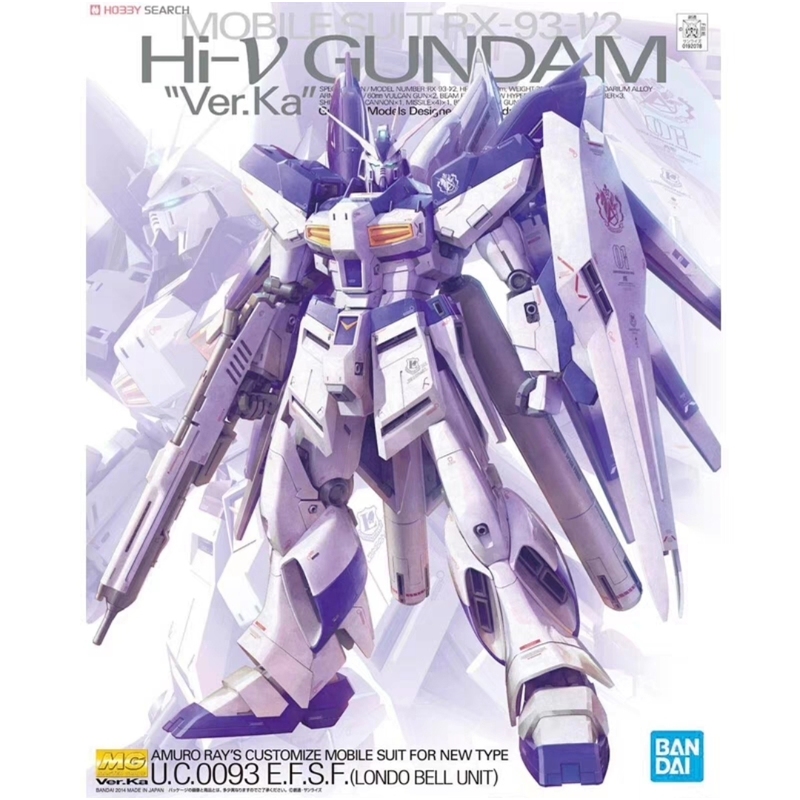 万代 MG 1/100 RX-93-ν2 Hi-ν 海牛高达 Ka 卡板 拼装模型 现货