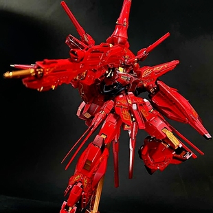 代工上色万代 MG 1/100 神意高达 烈焰配色 天帝神谕高达拼装模型