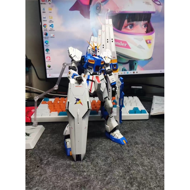 万代 MG 1/100 RX-93 NU卡版牛高达卡牛Ver.KA  福冈牛代工拼装