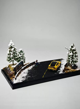 1/64 TLV拓意MINIGT合金车INNO浪漫冬季场景头文字d藤原拓海AE86