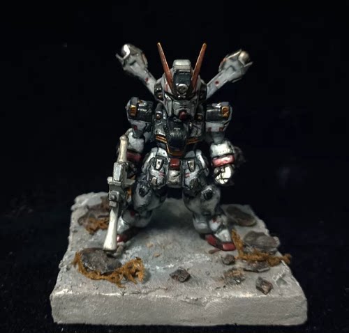 FW海盗高达战损旧化重涂代工成品高达 自制地台做旧