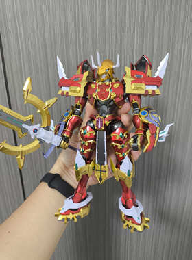 万代数码宝贝FRS凯撒暴龙兽金属色喷涂伪电镀代工上色拼装模型