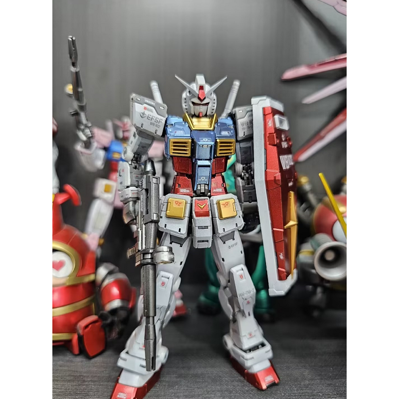 代工 金属色现货万代敢达拼装模型RGRX-78-2元祖高达 Ver.2.0喷涂