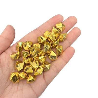 14*11mm亚克力冰块DTY桌游配件金色银色不规则塑料石头Token配件