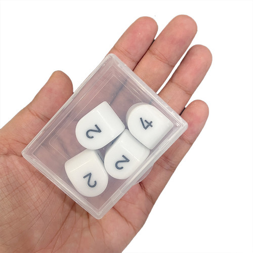 D4特殊形状4面骰子1234数字四面白色不规则色子(D&D)桌游配件Dice