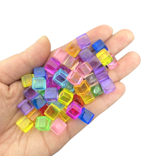 8mm透明小冰块亚克力彩色方块token指示物桌游配件桌游标记指示物