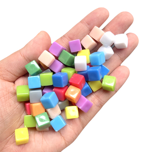 8mm透明实色小冰块亚克力彩色方块token指示物桌游配件标记指示物