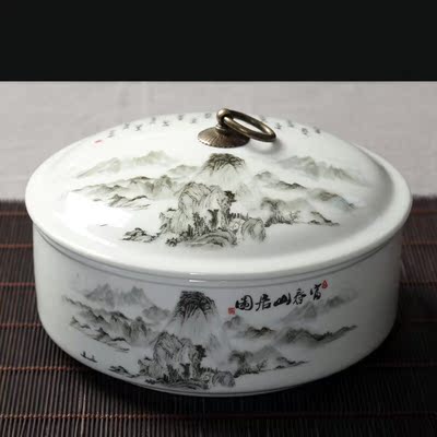 大号茶洗陶瓷带盖普洱茶三饼茶叶罐洗茶杯器皿水洗碗茶具配件茶仓