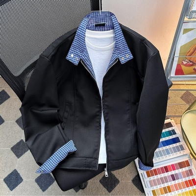 2024春秋痞帅外套男ins高街潮牌港风日系原宿风韩版潮流宽松夹克