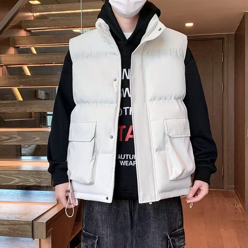 复古多口袋工装马甲男日系潮牌宽背心