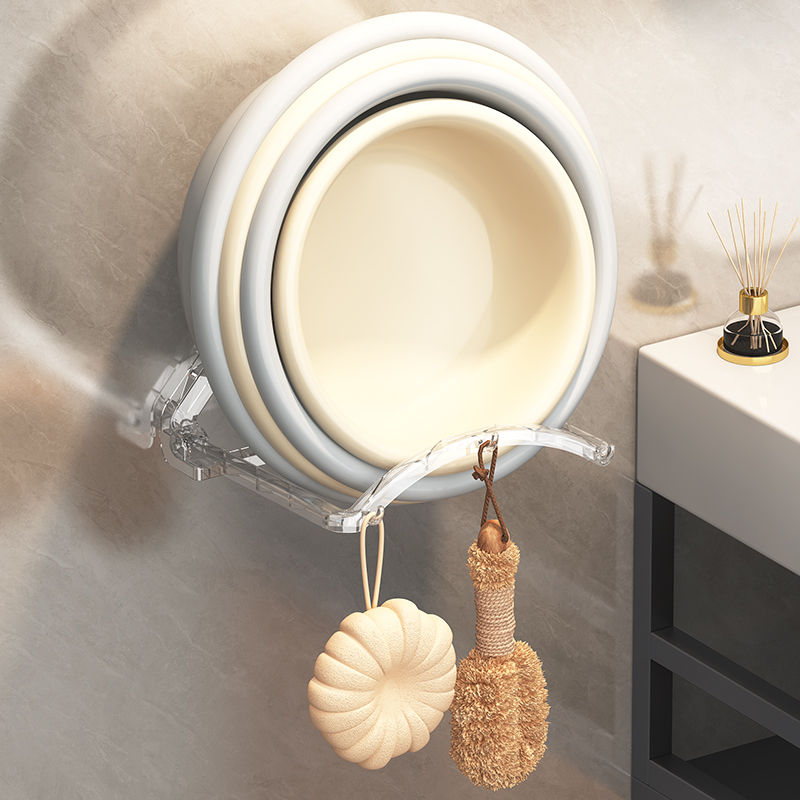 免打孔壁挂式吸盘式脸盆架