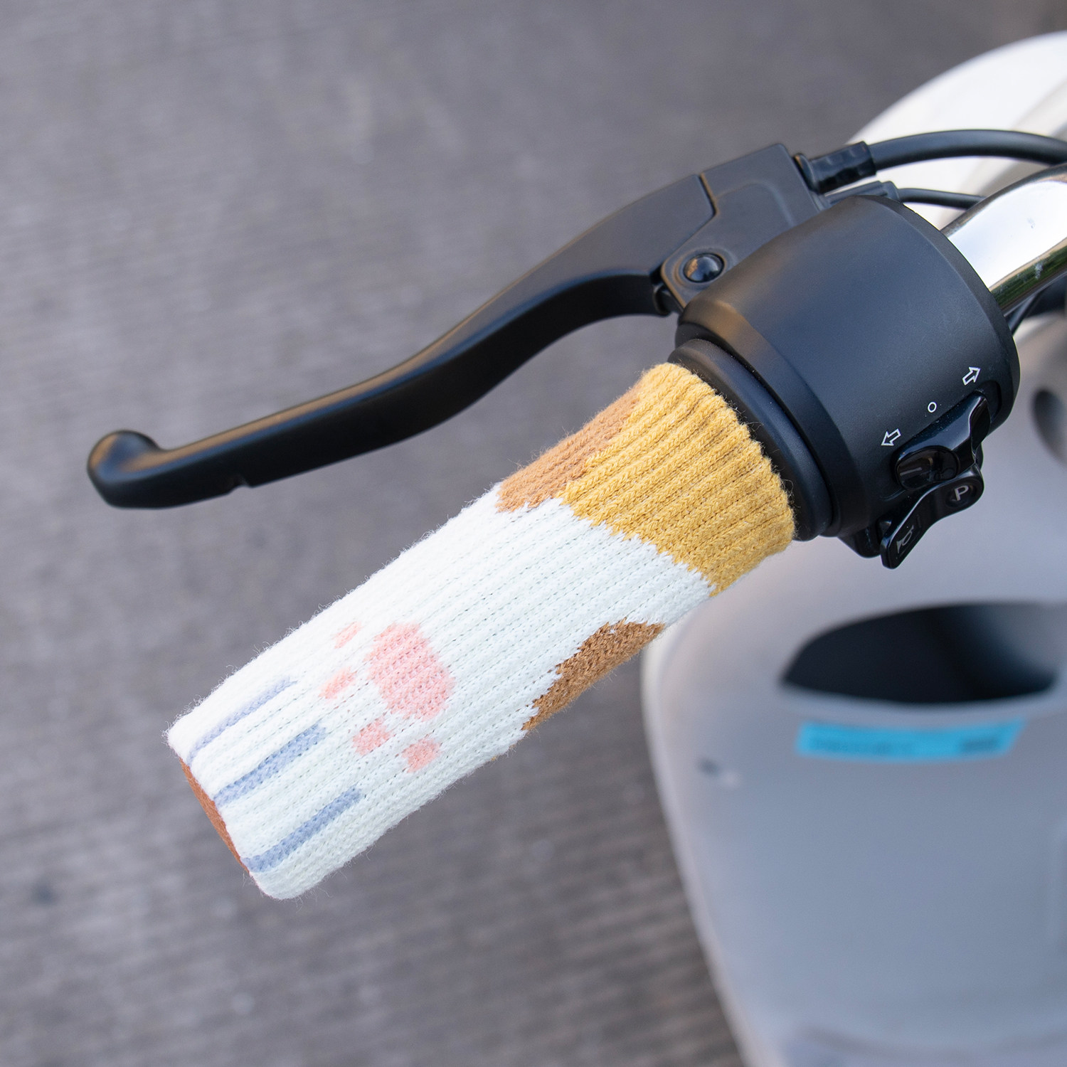 新款电动车把手套加厚针织冬季防滑电瓶车摩托车三轮车自行车把套