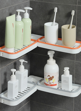 洗漱台转角置物架免打孔壁挂粘贴可旋转折叠收纳简约洗手台浴室架