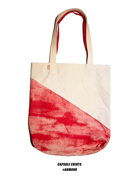 CAPSULE EVENTS胶囊事件 手工刷染布袋 小众独立设计师红色帆布包