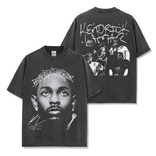KendrickLamar美式嘻哈水洗短袖