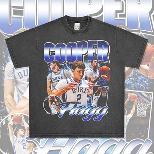 弗拉格美式球星T恤街头嘻哈潮牌复古印花做旧水洗重磅纯棉短袖