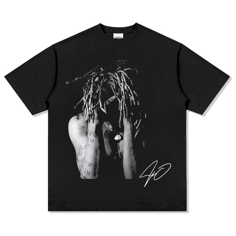 XXXTentacion美式嘻哈水洗短袖潮图片