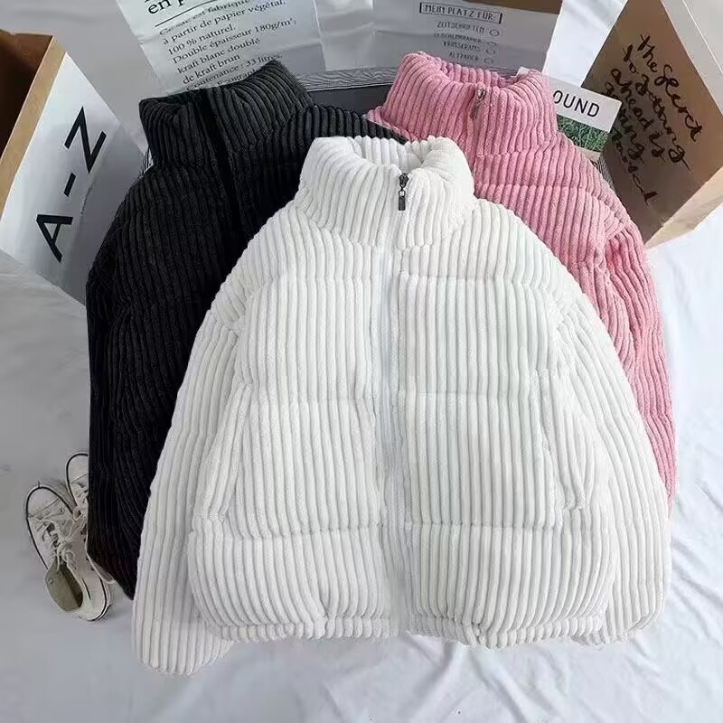 2024冬季新款灯芯绒棉服女