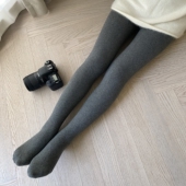 直脚型螺纹灰色打底袜200 400克棉秋冬加绒连裤 袜女暖外穿加厚保