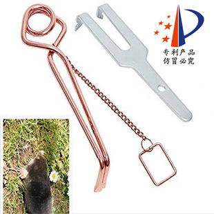 热卖鼹鼠夹地老鼠地爬子瞎耗子打洞工具捕捉神器电镀铜黄色铁钢丝