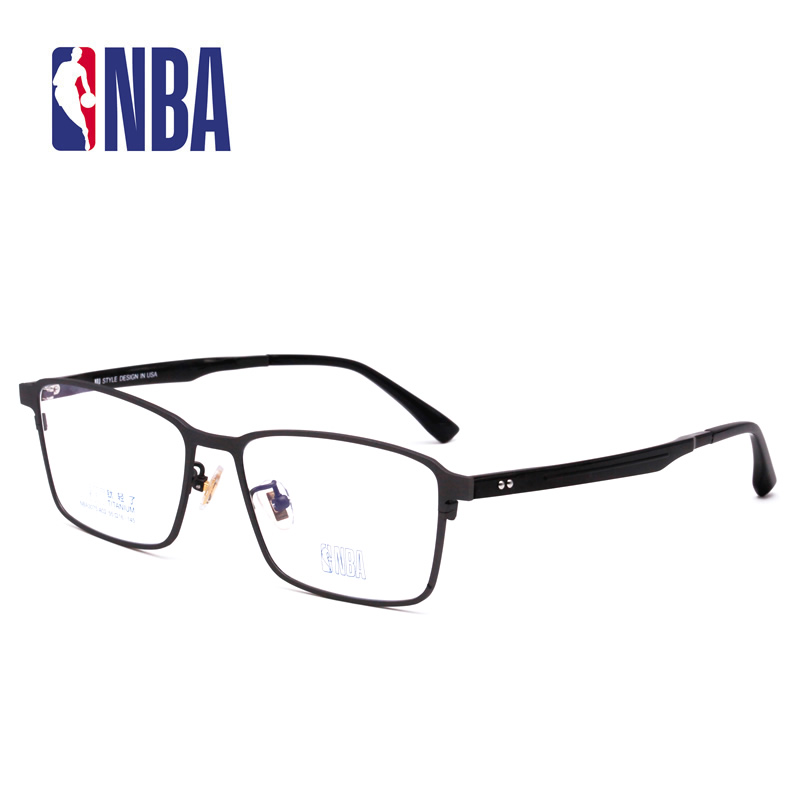 NBA3075Q超轻纯钛商务近视眼镜框眼镜架男士大脸复古成品超轻质感