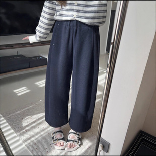 女秋冬 680g加厚宽松休闲九分奶奶裤 腔调十足 羊毛毛呢阔腿气球裤
