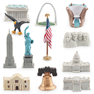 跨境儿童认知仿真自由女神像白宫帝国大厦自由钟美国建筑模型摆件