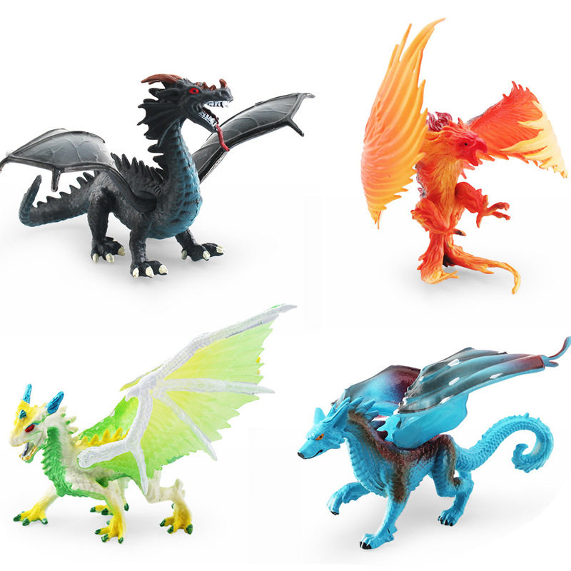 动物侏罗纪恐龙世界仿真变异魔兽飞龙岩浆龙静态西方神话神兽摆件