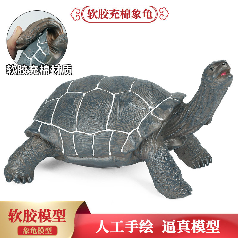 蒙氏教具仿真静态软胶小乌龟陆龟动物模型象龟家居摆件玩具手办