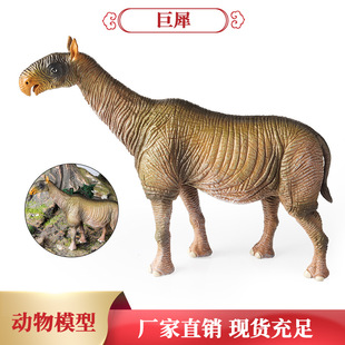 跨境仿真史前动物模型巨犀玩具古生物儿童科教认知桌面恐龙摆件