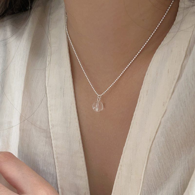 韩国韩版持恒S925纯银圆珠项链女森系小众轻奢冷淡风锁骨链劲链潮