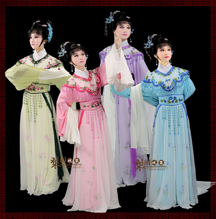 越剧黄梅戏粤剧歌仔戏 花旦戏服李旭丹版黛玉葬花 仙女林妹妹服装