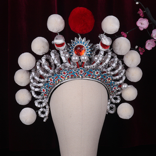 京剧戏曲演出头饰 断桥青白蛇额子 盗仙草小青武旦加钻蛇头列子