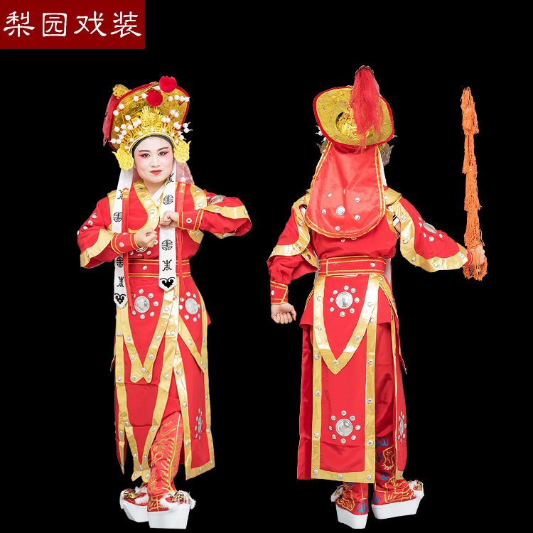 戏曲演出花木兰服装全套 木兰盔 舞台表演古装木兰戏服女将军盔甲
