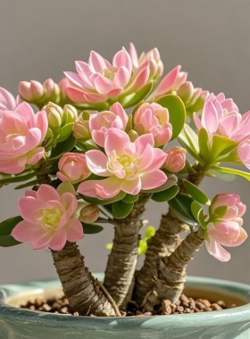 浓香型金钱串玉树姬红花月招财猫耐旱花卉绿植客厅阳台室盆