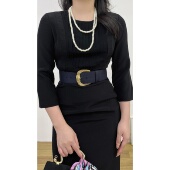 日产vintage古着昭和复古ungaro三醋酸立体裁剪褶皱横纹连衣裙女