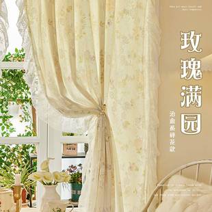 卧室房间家用免打孔伸缩杆简易窗帘遮光飘窗高 门帘隔断遮挡帘子