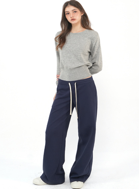 同款现货Jim Kennet低腰撞色直筒抽绳运动卫裤