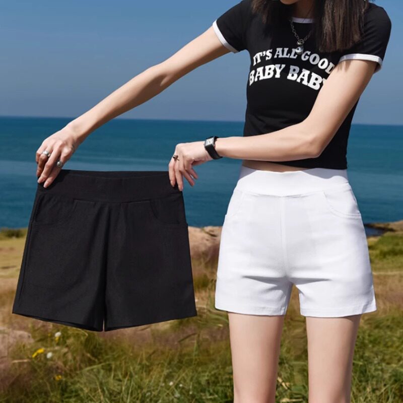 安全裤女夏季黑色弹力外穿防走光显瘦百搭时尚休闲风紧身打底短裤