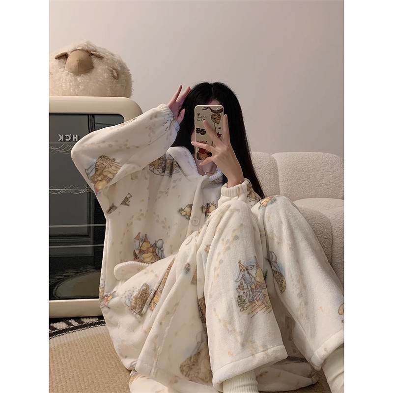 睡裙女24年新款冬季加绒加厚珊瑚绒维尼熊毛绒连帽舒适长款睡袍,女士内衣/男士内衣/家居服,睡袍/浴袍,淘宝优惠券,粉丝福利购,淘宝优惠卷