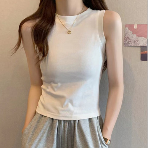 宽肩背心吊带女修身遮副乳显瘦