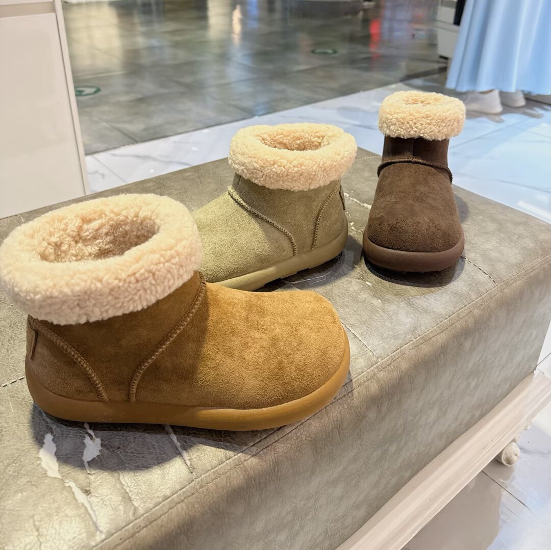 厚底雪地靴女冬季加绒保暖棉鞋防滑软底短筒面包鞋土豆勃肯靴