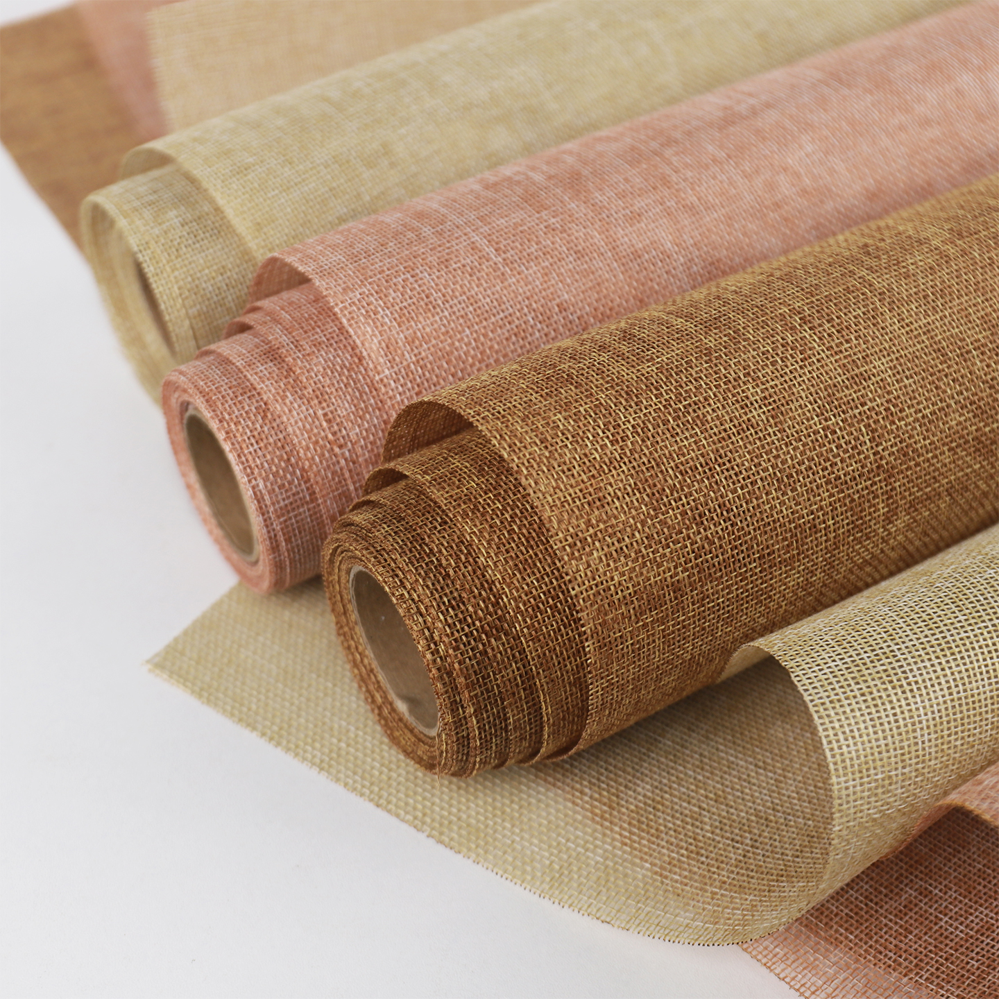 彩麻卷布复古花束花艺鲜花包装纸材料手工diy花店花艺材料亚麻布