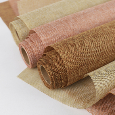 彩麻卷布复古花束花艺鲜花包装纸材料手工diy花店花艺材料亚麻布