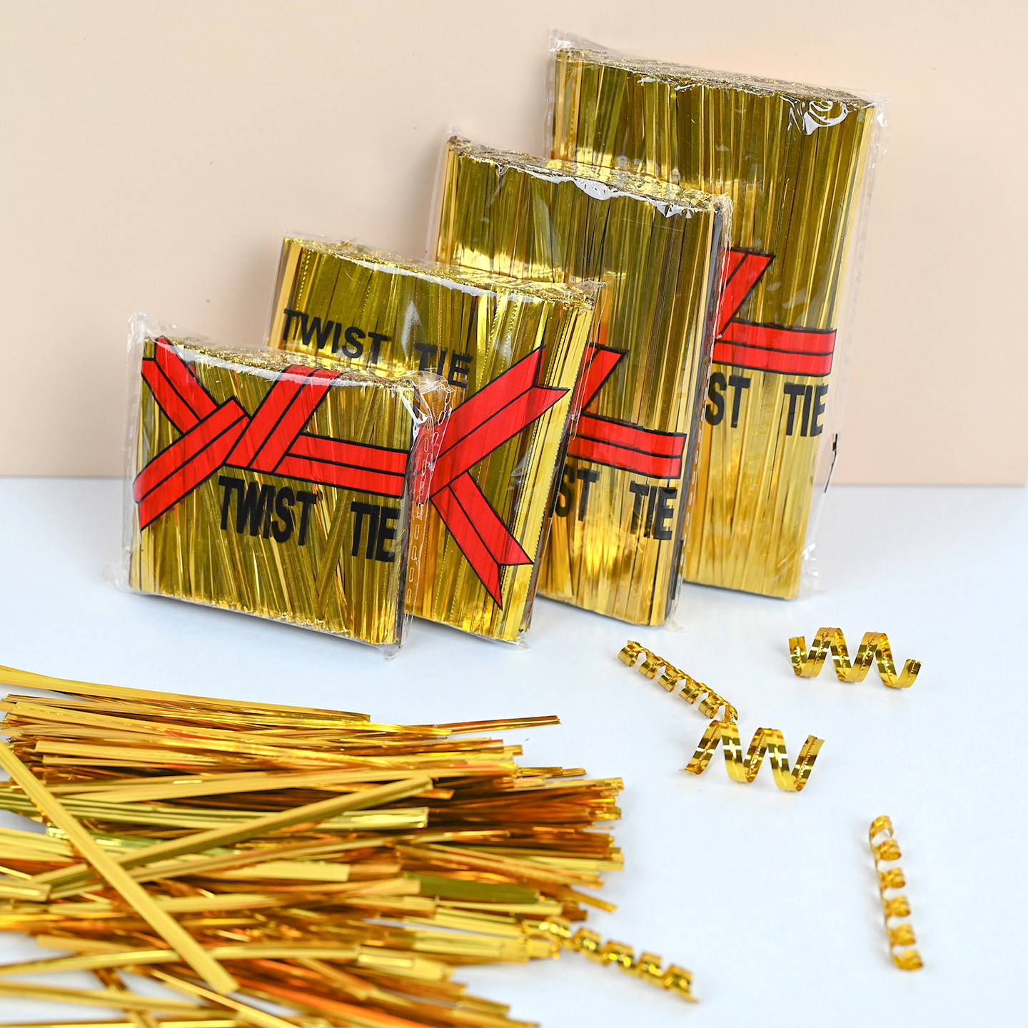 手工金色扎丝捆扎线扎条金线铁丝绳面包礼品袋封口绳金条金属扎带