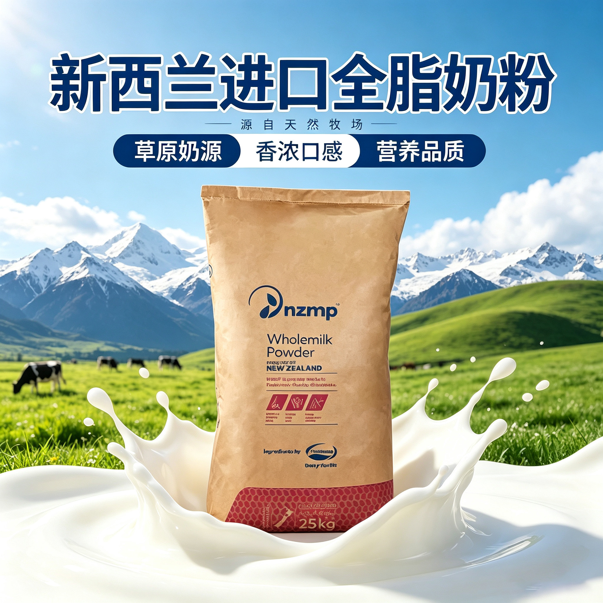 新西兰恒天然全脂奶粉50斤