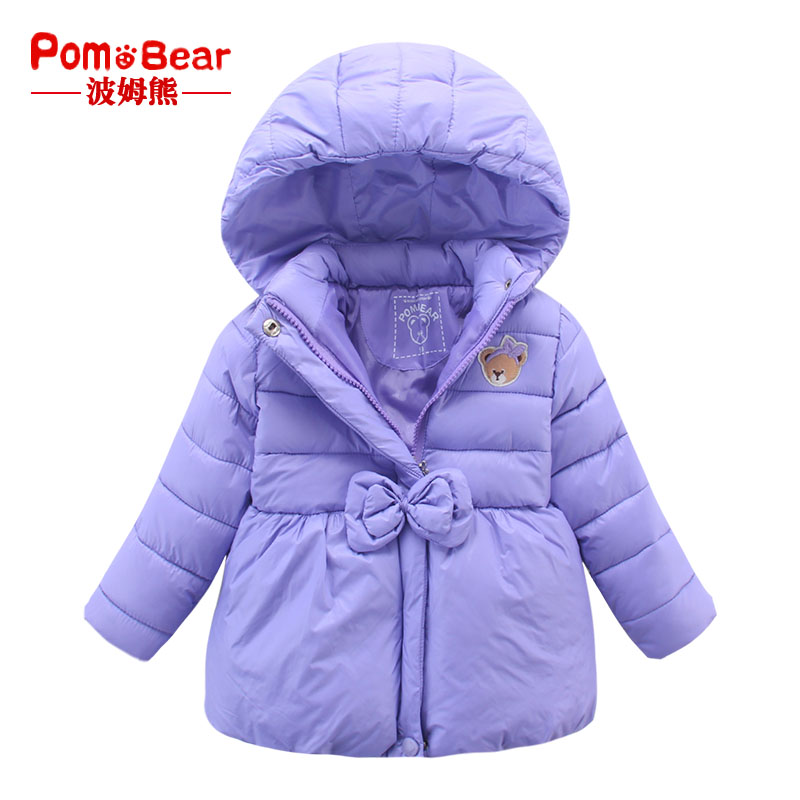 Manteau pour fille POM BEAR en mélange - Ref 2164291 Image 3