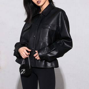 今年流行特惠2025新款春季绵羊皮机车宋佳同款皮衣外套车皮夹克