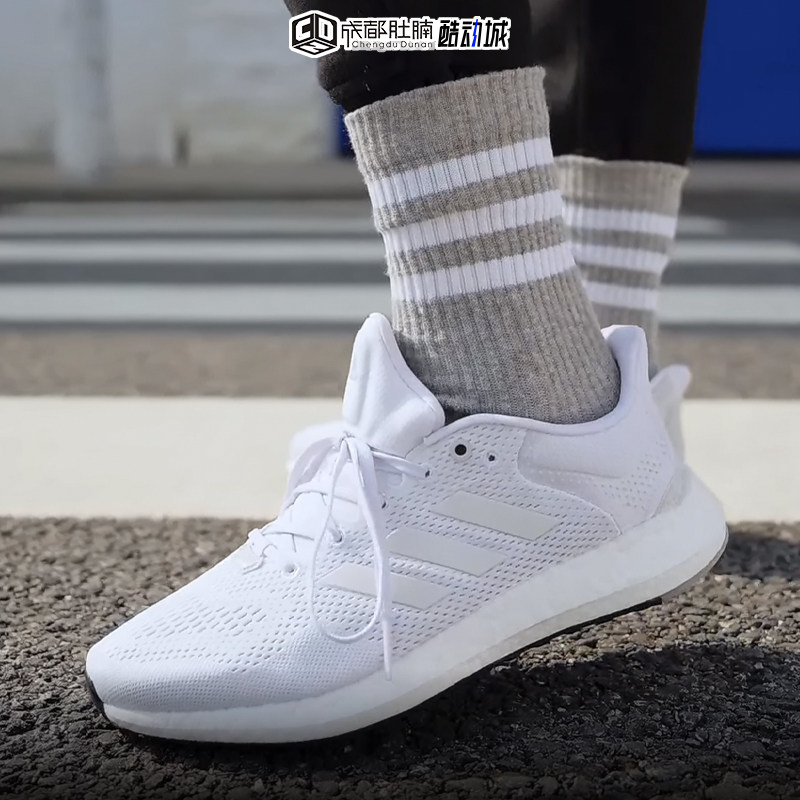 阿迪达斯跑步鞋Pure boost 21爆米花男女舒适运动鞋GY5094 JP6343